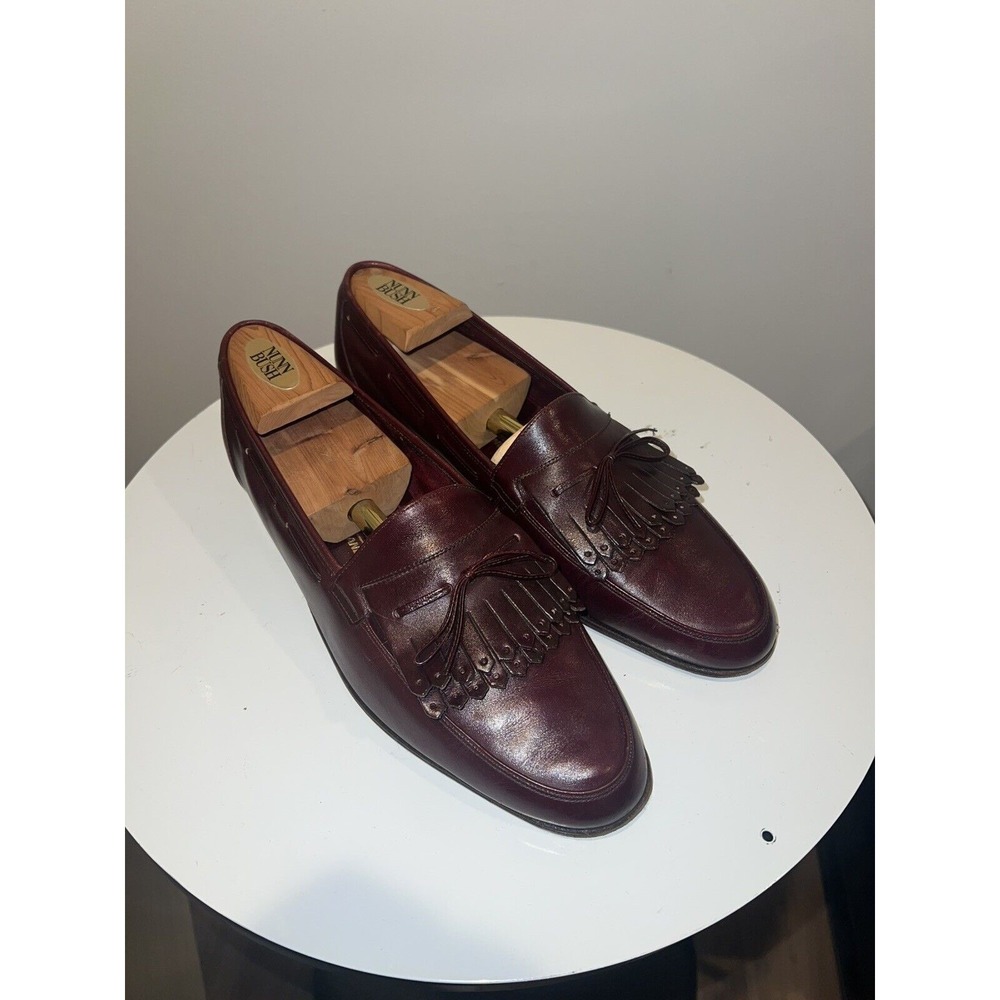 Bally Men's Burgundy Spencer 2 Kiltie Loafer Leather Dress Shoes Sz 9M